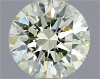 GIA Natural Light Green-Yellow SI1 Round Diamond