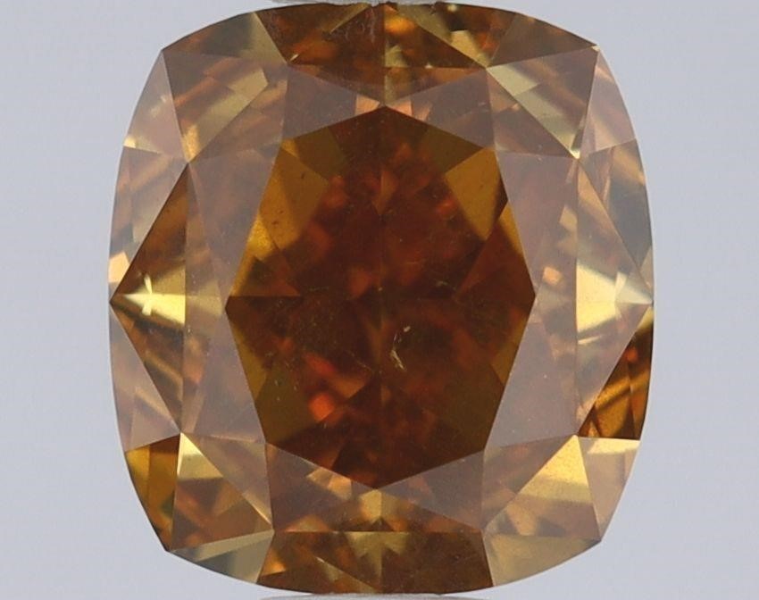 GIA .68 ct Natural Fancy Deep Brown-Orange Diamond