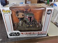 Funko Pop Boba Fett and the Fennec on Throne