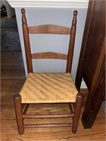19th C. Pair of Maple Ladder Back Chairs