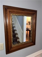 Vintage Oak & Gilded Eastlake Wall Mirror