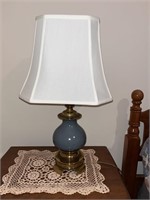 Pair of Ethen Allen Ceramic & Brass Table Lamps