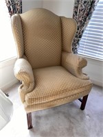 Vintage Sherril Wing Back Upholstered Arm Chair