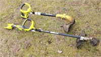 Pair of Ryobi Electric Trimmers Straight & Curved