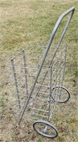Vintage Wire Frame Folding Grocery Cart