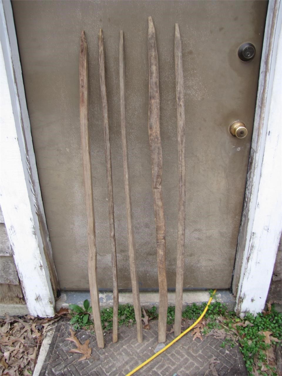 5 Antique Hand-Made Tobacco Sticks