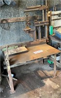 WELDING TABLE w/HOMEMADE PRESS & PIPE  VISE