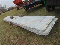 STACK OF USED METAL ROOFING/SIDDING