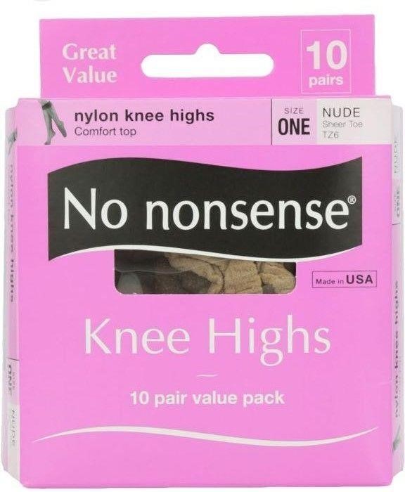 No nonsense Knee Highs, 12 Pack.