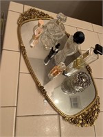 Vintage Gold Filligree mirror (17?) with