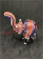 Glass pipe red and blue elephant (living room)