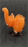 Glass pipe orange elephant (living room)