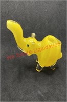 Glass pipe yellow elephant (living room)