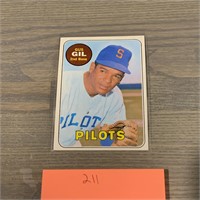 1969 Gus Gil Topps Baseball Card