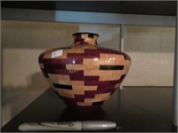 Hand Crafted, Multi-Wood Vase