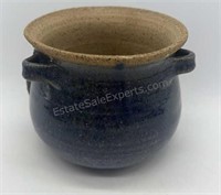 Pottery Bowl Blue Glazed