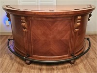 Edwardian Demilune 7-Seat Bar with Game Table