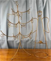 Metal Ornament Tree and Angel Candle Holder