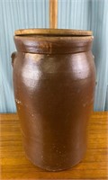 Vintage 15-1/2'' Tall Brown Glaze Stoneware