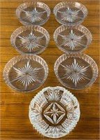 Crystal Glass Coasters and Ashtray