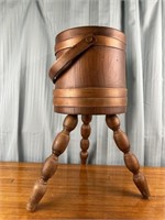 Vintage Wood Sewing/Yarn Barrel Stand