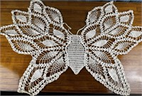 34'' Crocheted Butterfly Doily