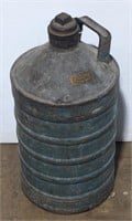 (O) Standard Oil 5 gallon oil can. 20" tall.