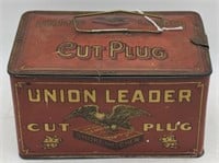 (O) Union Leader Tobacco metal lunch box.