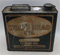 (O) Wolf's Head Oil, 1 gallon can, has some