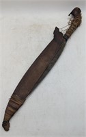 (JL) Filipino Moro Barong sword. 21" long. Sheath