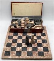 (JL) Marble Chess & Checker Set
