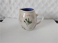 Vintage glazed pottery pitcher