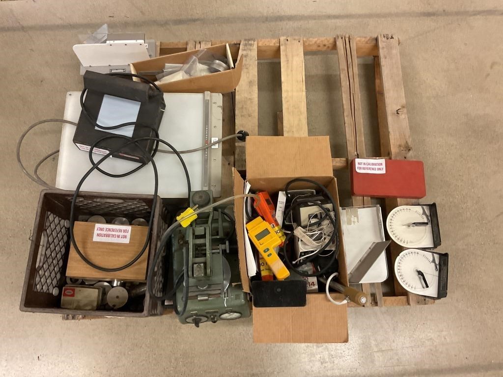 LARGE LOT OF INSPECTION TOOLS - WEIGHTS, MOISTURE