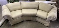 (A) Thomasville White Curved Couch 112” x 49” x