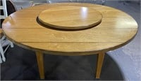 (A) Round Dining Table with Lazy Susan Diameter