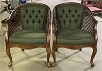 (A) 2 Morgantown Chairs Cane Side Chairs 33” tall