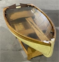 (JL) Vintage Wood N Stuff Boat Coffee Table with