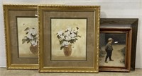 (A) J. Edwards Floral Art Print 33 1/2” x 38” and