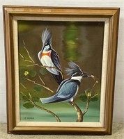(AF) A Sasper Bird Oil Painting 20 1/2” x 24 1/2”
