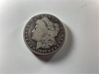 1897 O Morgan Silver Dollar,VG