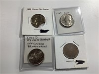 4 Washington Quarters Error Coins
