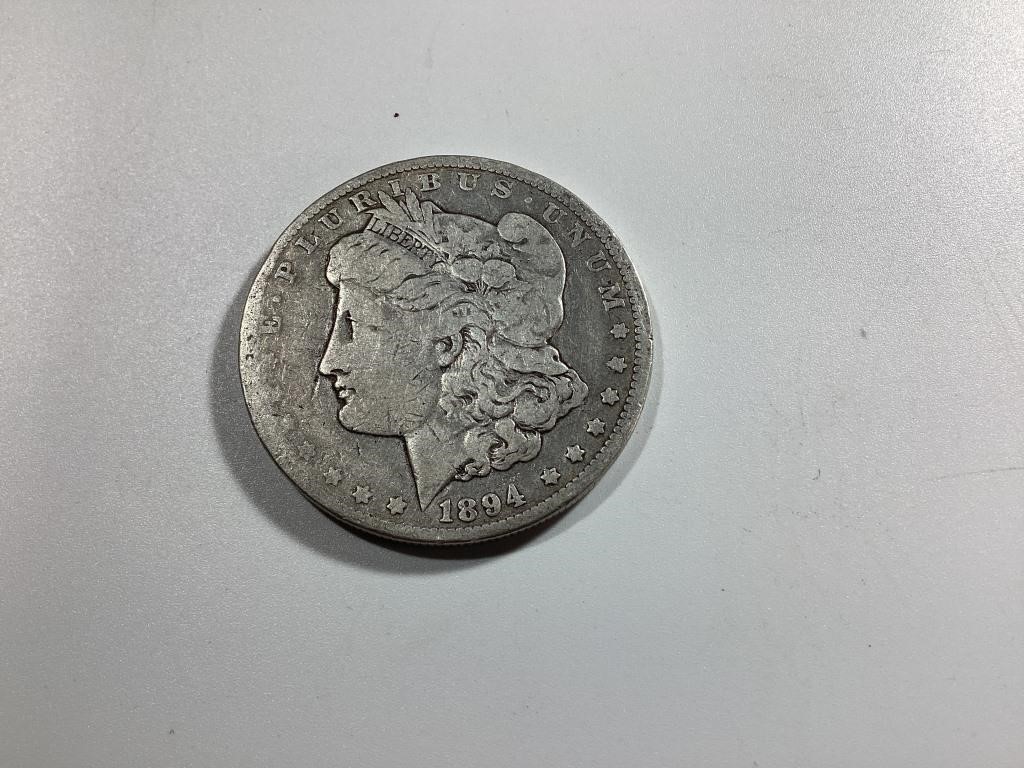 1894 O Morgan Silver Dollar,GOOD