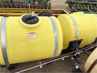 Pair 150 gal yellow side mount planter tanks