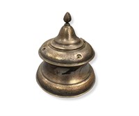 Antique Brass Inkwell / Oil Pot