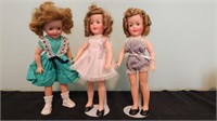 Lot of 3 Original Vintage 12" Shirley Temple Dolls