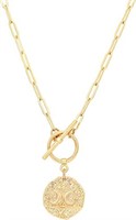 18k Gold-pl. Golden Moon & Star Necklace
