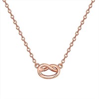 14k Gold-pl Infinity Love Knot Choker Necklace