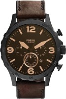 Fossil Nate Chrono Brown Leather Men's Watch