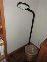floor lamp with garbage can
