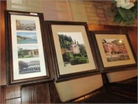 3 framed pictures from italy